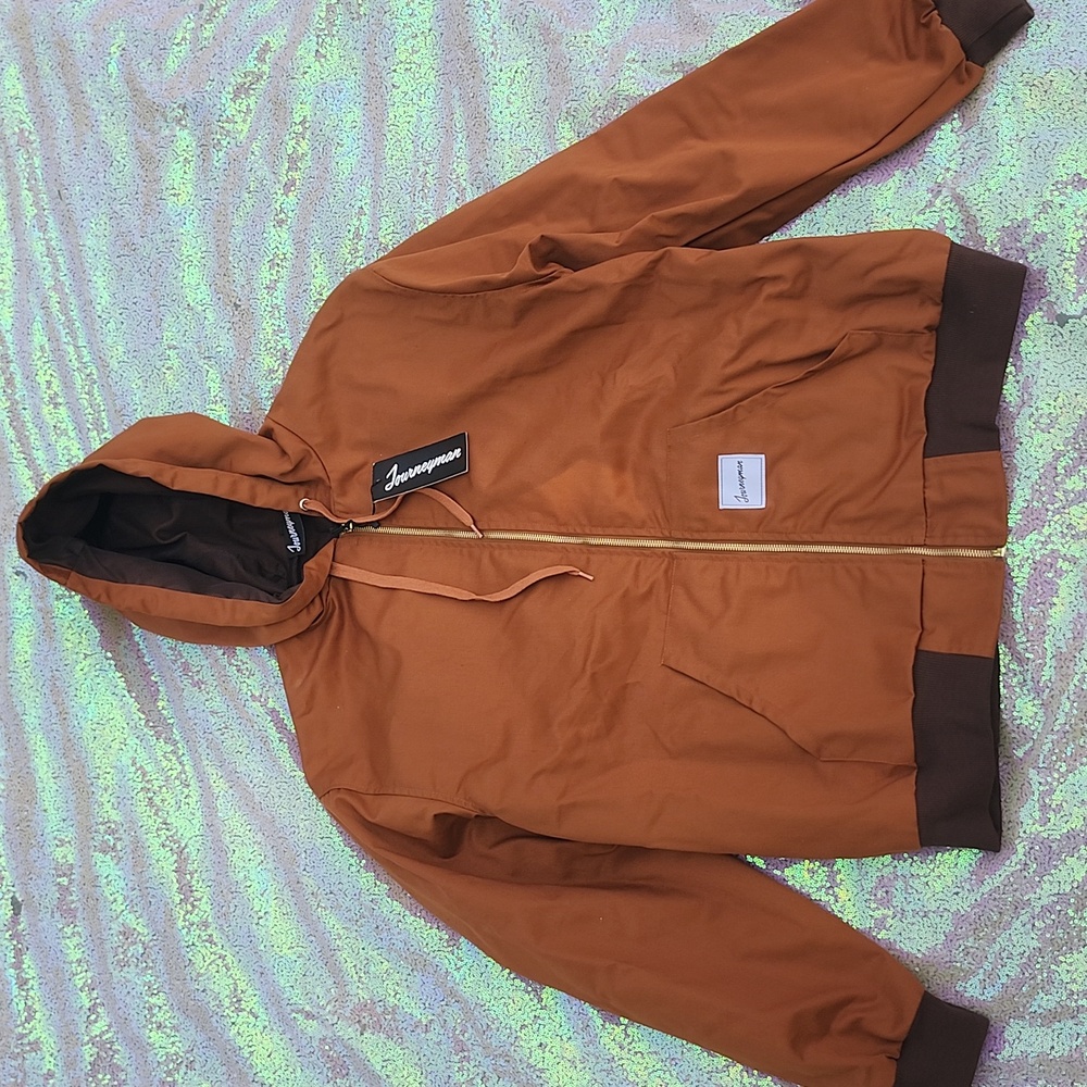 Journeyman Brown Hooded Jacket! Unisex XL NWT!! Nice!